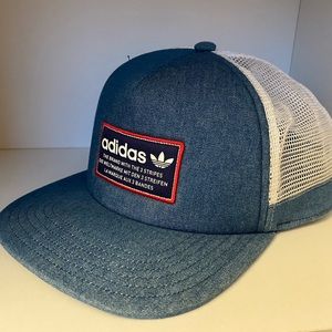 Adidas denim snapback mesh hat